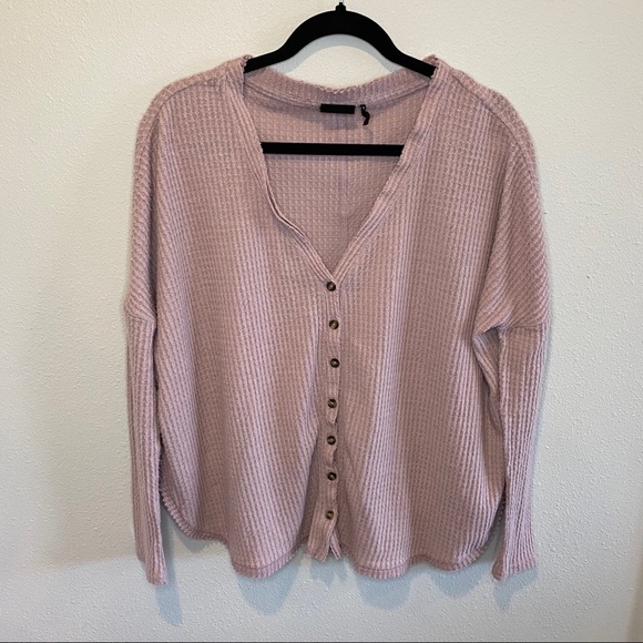 Urban Outfitters Out From Under Thermal Button Top - Picture 4 of 7